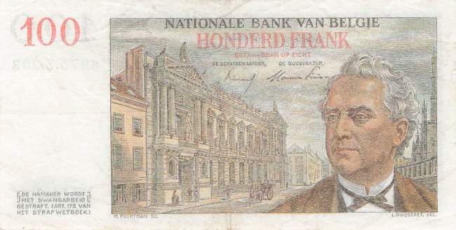 100 Franc 1955 p.129b